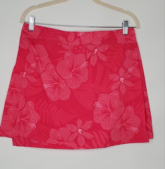 RipSkirt Hawaii Pink Floral Wrap Skirt Size M Beach Cover-up Activewear Length 1 - Picture 2 of 9
